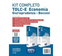 Hoepli test. TOLC-E Economia, Giurisprudenza. Kit completo: Libro di teoria con esercizi-4000 quiz con prove simulate. Con espansione online