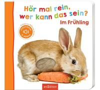 Hör mal rein, wer kann das sein? - Im Frühling: Streicheln und hören | Hochwertiges Pappbilderbuch mit 5 realistischen Sounds und Fühlelementen für Kinder ab 6 Monaten