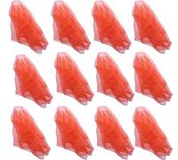 HOEREV Piccola Confezione da 12 Sciarpe da Giocoleria (Danza) 40cmx40cm,12 Rosso