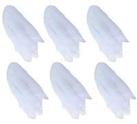 HOEREV Piccola Confezione da 6 Sciarpe da Giocoleria (Danza) 60cmx60cm,6 Bianco