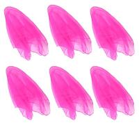 HOEREV Piccola Confezione da 6 Sciarpe da Giocoleria (Danza) 60cmx60cm,6 Rosa