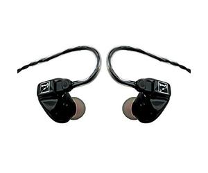 HÖRLUCHS® HL4410 - Auricolari in-ear, driver a 4 vie basse, design universale con cavo intercambiabile a 2 pin, varie cupole e filtri, colore: Nero