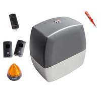 Hörmann LineaMatic P BiSecur Serie 3, attuatore scorrevole per cancello 500 kg + 1 trasmettitore manuale HSE4 BS + barriere fotoelettriche EL301 + luce di avvertimento SLK EADAMS Set 5 in 1 SK