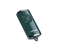 Hörmann Trasmettitore manuale HSE 4 BS (frequenza 868 MHz, antracite lucido, azionamento per porta del garage con tappi cromati, batterie, dimensioni 28 x 70 x 14 mm, anello portachiavi) 4511573