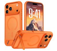 Hoerrye Custodia magnetica per iPhone 17 Pro, compatibile con MagSafe, supporto in titanio resistente, protezione contro le cadute, antiurto, traslucida opaca