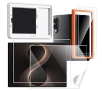 Hoerrye Pellicola protettiva in vetro temperato, per Samsung Galaxy Z Fold 8, autoestinguente, installazione automatica, interno morbido in TPU + pellicola protettiva frontale trasparente HD 9H
