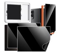 Hoerrye Pellicola protettiva privacy per Samsung Galaxy Z Fold 8, confezione da 4 pellicole in TPU flessibile all'interno + 2 pezzi in vetro temperato anteriore [con accessori per cornice di