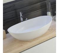 Hoesch Namur lavabo 60x35 cm ovale da appoggio bianco 4411.010