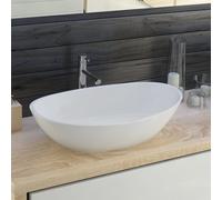 Hoesch Namur lavabo 60x35 cm ovale da appoggio bianco 4411.013