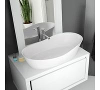 Hoesch Namur Lounge lavabo 70x40 cm ovale da appoggio bianco 4422.013