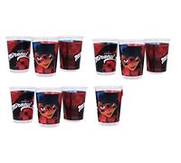 Hof Miraculous Ladybug Set 10 Bicchieri in Plastica 200ml Festa Party Compleanno