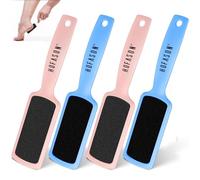 HOFASON 4 lime professionali per piedi - scrubber per piedi di alta qualità su entrambi i lati, perfetti strumenti per pedicure per piedi a casa o in salone (blu e rosa)