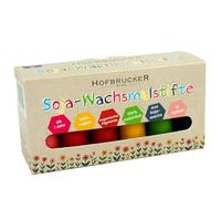 Hofbrucker 12 matite colorate a cera, per bambini e bambini in cera di soia naturale al 100%, vegana e atossica, a partire da 1 anno, pigmenti organici senza additivi inutili (12 matite di soia)