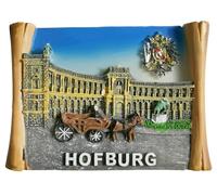 Hofburg - Calamita da frigorifero 3D con scritta "Austria", souvenir da viaggio, con attrazioni della città, magnete decorativo tridimensionale, decorazione per la casa e la cucina