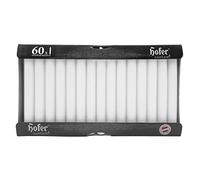 Hofer Candele lunghe da tavola, set da 60 pezzi (1 x 60), dim. 21,5 x 180 mm, colore bianco, lunga durata circa 5 ore, set di 60 candele a punta in cera antigoccia, prodotto in Austria