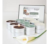 HOFER Fragranza tealight [Relax] Tealight con delicato profumo di fiori, candele profumate, candele colorate | 18 pezzi
