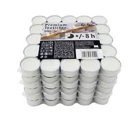Hofer Premium Tealight Candele Bianche Non profumate - 150 Pezzi - Tea Light Candeline Cera Antigoccia - Durata di combustione 8 Ore - 3 x Set di 50 Lumini