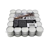 Hofer Premium Tealight Candele Bianche Non profumate - 450 Pezzi - Tea Light Candeline Cera Antigoccia - Durata di combustione 8 Ore - 9 x Set di 50 Lumini