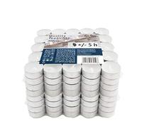 Hofer Quality Tealights Candele Bianche - Non profumate - 200 Pezzi - Candeleine 38 x 15 mm - Durata di combustione 5 Ore - Tea Light Cera Antigoccia - 2 x Set di 100 Lumini