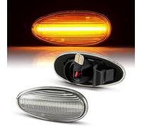 HOFFCAR KIT 2 INDICATORI DI DIREZIONE LATERALI A LED COMPATIBILE CON Mitsubishi Eclipse | Typ D30 | BJ 1995-2000 | | VETRO TRASPARENTE | LED 6000K EFFETTO XENON | CAN-BUS, PLUG AND PLAY