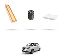 HOFFCAR Kit tagliando - 3 filtri compatibile con Lancia Ypsilon II (312) 1.2 51k