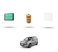 HOFFCAR Kit tagliando - 3 filtri compatibile con Renault Koleos II 1.6 DCI 96kw