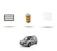 HOFFCAR Kit tagliando - 3 filtri compatibile con Renault Koleos II 2.0 Blue DCI