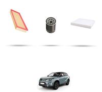 HOFFCAR Kit tagliando 3 filtri compatibile con Suzuki Vitara II 1.6 88kw 2015