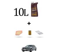 HOFFCAR Kit tagliando 3 FILTRI e 10L OLIO per Bmw serie 7 (G11,G12) 750i 330kw d