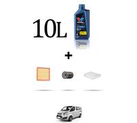 HOFFCAR Kit tagliando 3 FILTRI e 10L OLIO per Ford Tourneo Custom 2.0 EcoBlue 10