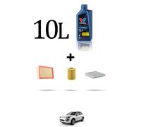 HOFFCAR Kit tagliando 3 FILTRI e 10L OLIO per Porsche Cayenne II (958) 4.8 S 294