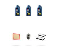 HOFFCAR Kit tagliando 3 FILTRI e 3L OLIO compatibile con Hyundai Getz 1.1 46kw 2002