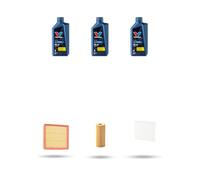 HOFFCAR Kit tagliando 3 FILTRI e 3L OLIO compatibile con Vw Fox (5Z1) 1.2 40kw 2005