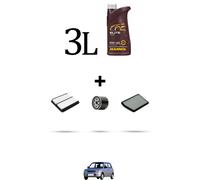 HOFFCAR Kit tagliando 3 FILTRI e 3L OLIO per Daihatsu Cuore V 41kw dal 1999