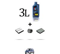 HOFFCAR Kit tagliando 3 FILTRI e 3L OLIO per Daihatsu Cuore V 41kw dal 1999