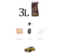 HOFFCAR Kit tagliando 3 FILTRI e 3L OLIO per Peugeot 208 II 1.2 VTi 60kw dal 201
