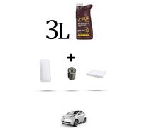 HOFFCAR Kit tagliando 3 FILTRI e 3L OLIO per Toyota IQ 1.0 50kw dal 2009