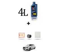 HOFFCAR Kit tagliando 3 FILTRI e 4L OLIO per Audi A3 (8V1,8VK) 1.4 E-tron 8v 15