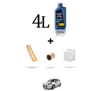HOFFCAR Kit tagliando 3 FILTRI e 4L OLIO per Citroen C3 II 1.1 44kw dal 2009