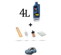 HOFFCAR Kit tagliando 3 FILTRI e 4L OLIO per Citroen C3 Pluriel 1.6 16v 80kw dal