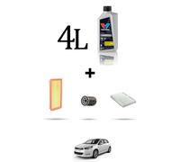 HOFFCAR Kit tagliando 3 FILTRI e 4L OLIO per Citroen C4 II 1.2 e-THP 96kw dal 20