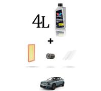 HOFFCAR Kit tagliando 3 FILTRI e 4L OLIO per Citroen C4 III 1.2 Puretech 74kw da
