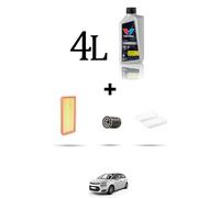 HOFFCAR Kit tagliando 3 FILTRI e 4L OLIO per Citroen C4 Picasso II 1.2 PureTech