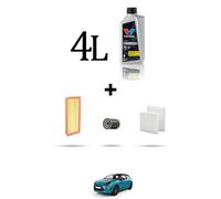 HOFFCAR Kit tagliando 3 FILTRI e 4L OLIO per Citroen Ds3 1.2 Thp 96kw dal 2015