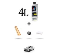 HOFFCAR Kit tagliando 3 FILTRI e 4L OLIO per Dacia Logan II 1.2 54kw dal 2015