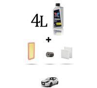 HOFFCAR Kit tagliando 3 FILTRI e 4L OLIO per Ds3 1.2 THP 96kw dal 2015
