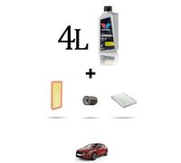 HOFFCAR Kit tagliando 3 FILTRI e 4L OLIO per Ds4 1.2 PureTech 96kw dal 2014