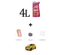 HOFFCAR Kit tagliando 3 FILTRI e 4L OLIO per Renault Twingo III 1.0 Sce 52kw Dal