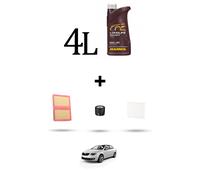 HOFFCAR Kit tagliando 3 FILTRI e 4L OLIO per Skoda Octavia III 1.2 TSI 63kw Dal