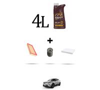 HOFFCAR Kit tagliando 3 FILTRI e 4L OLIO per Toyota C-HR 1.2 96kw Dal 2018